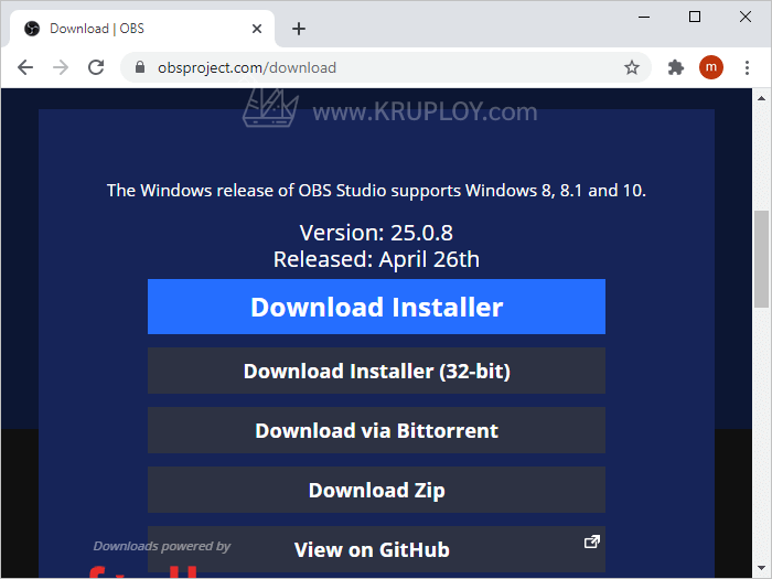 Download OBS Studio Installer