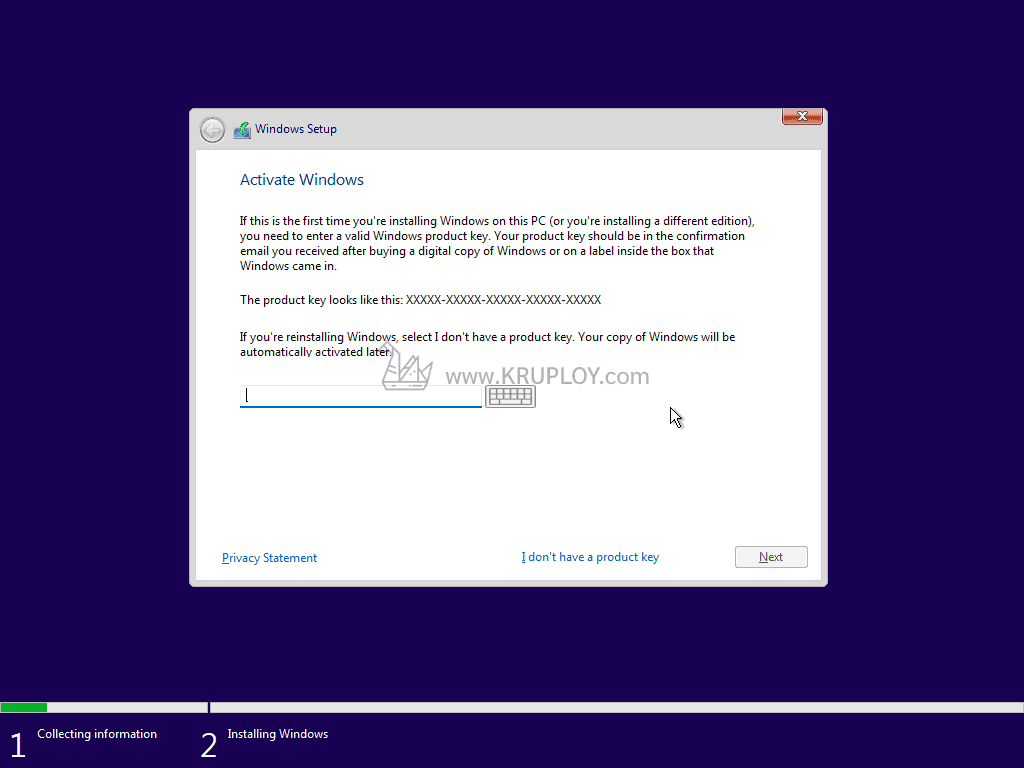 กรอก Key Windows 11 ลงไป