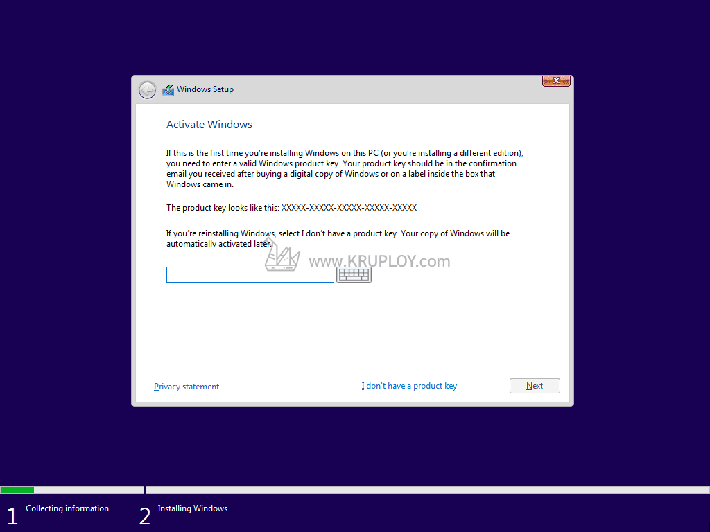 ข้ามการกรอก Key Windows 10 ไปก่อน