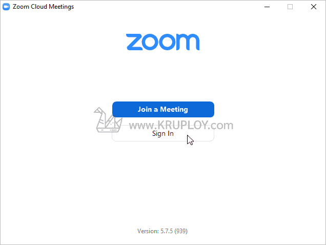 เปิดโปรแกรม Zoom