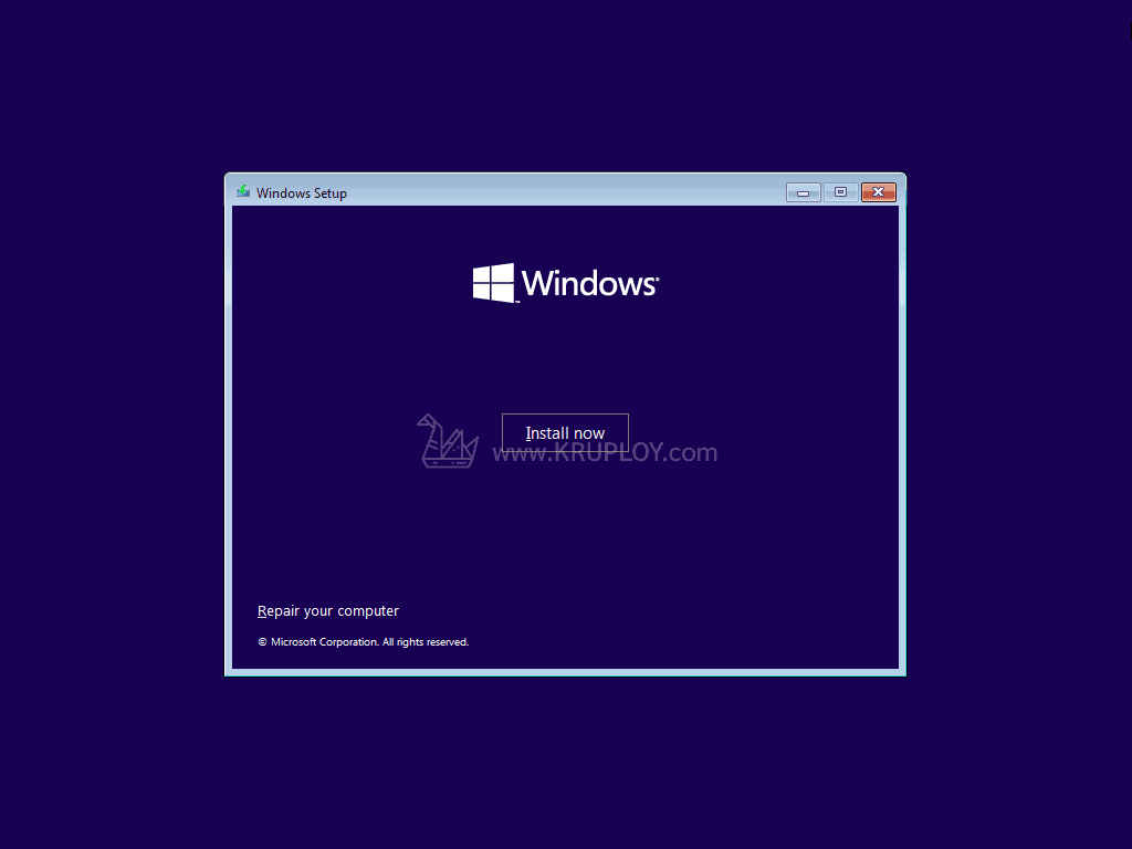 กดปุ่ม Install Now