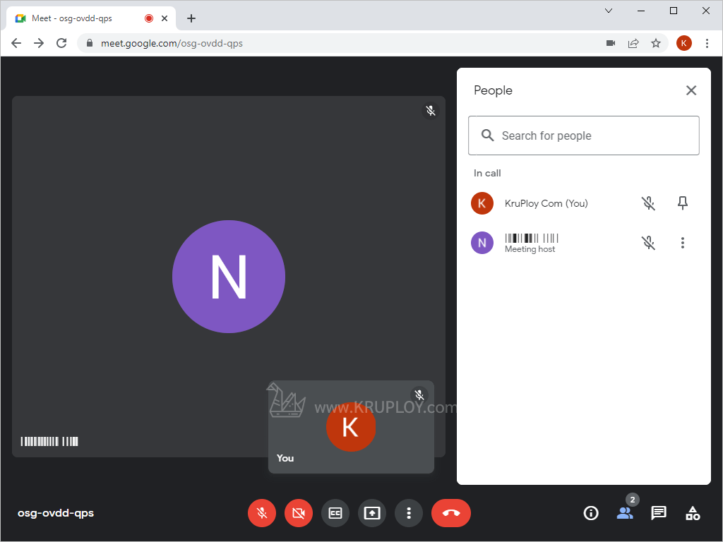วิธีเข้า Google Meet เรียบร้อยแล้ว