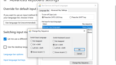 วิธีตั้งค่าปุ่มเปลี่ยนภาษา ไทย-อังกฤษ ใน Windows 10 ด้วยปุ่มตัวหนอน (Grave Accent)